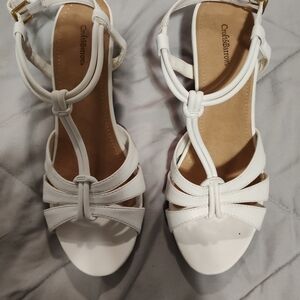 Women's Croft and Barrow White Sandal 9.5.